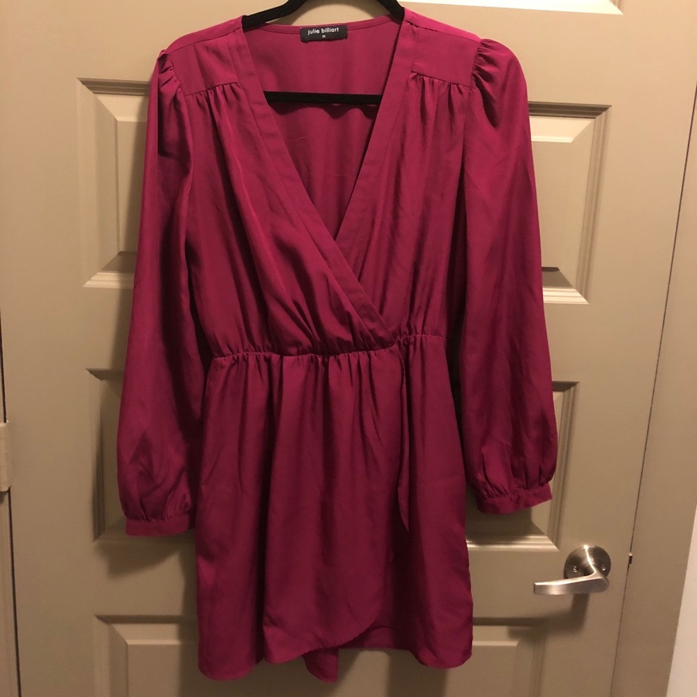 Plum wrap dress
